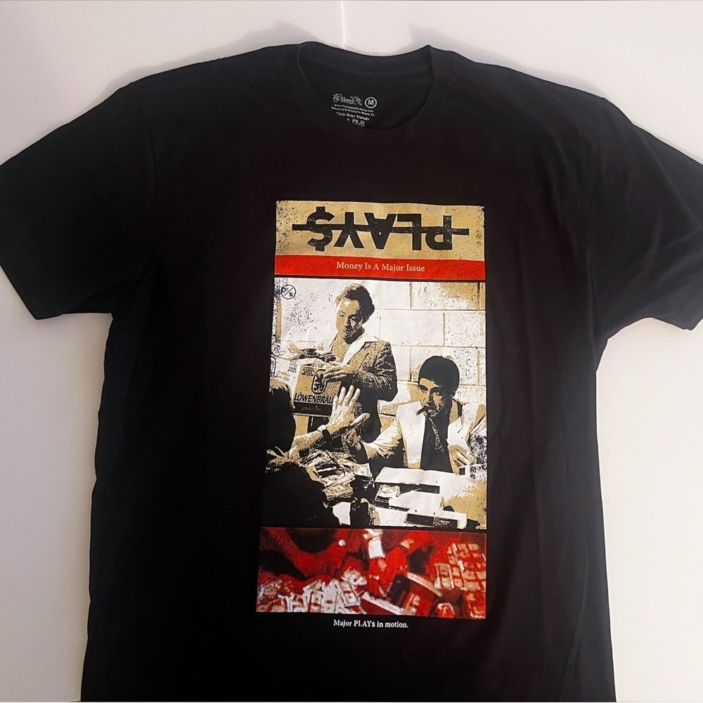 Black Staple Graphic T-Shirt for Men